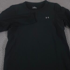 VINTAGE Under Armour Shirt Womens Large Black‎ ColdGear Long Sleeve Mock Y2K